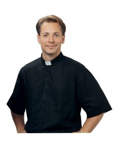 RJ Toomey Short Sleeve Clergy Tab Shirt