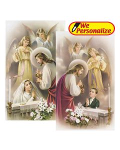 Personalized Laminated Communion Holy Cards
