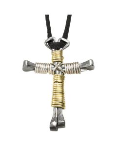 Disciple cross jewelry from Leaflet Missal. Measures 1.75" Top to Bottom & 1.25" Wide.