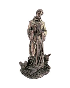 12" Veronese St Francis w/Animals Statue