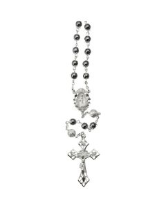 Double Capped Hematite Rosary