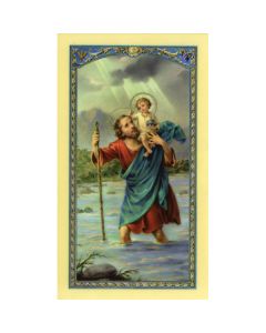 St Christopher Holy Card
