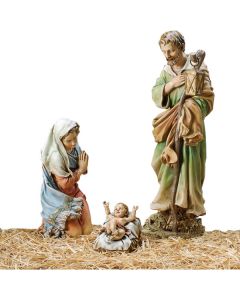 Holy Family 3 Piece Set 27" Scale Colored Nativity Figure