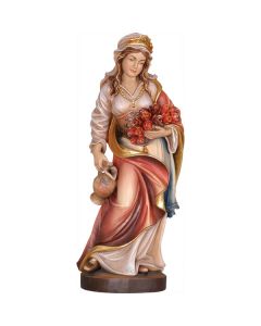 Elizabeth with Roses Mini Wood Carved Statue