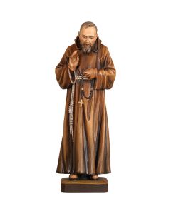 Padre Pio Mini Wood Carved Statue