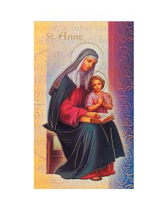 Anne Mini Lives of the Saints Holy Card