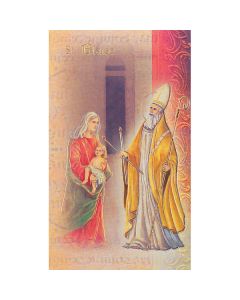 Blaise Mini Lives of the Saints Holy Card