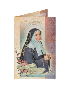 Bernadette Mini Lives of the Saints Holy Card