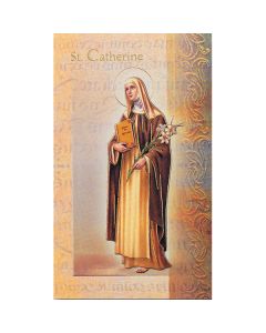 Catherine Mini Lives of the Saints Holy Card