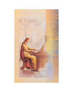 Cecilia Mini Lives of the Saints Holy Card