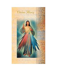 Divine Mercy Mini Lives of the Saints Holy Card