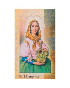 Dymphna Mini Lives of the Saints Holy Card