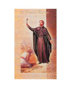Francis Xavier Mini Lives of the Saints Holy Card