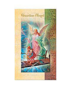 Guardian Angel Mini Lives of the Saints Holy Card