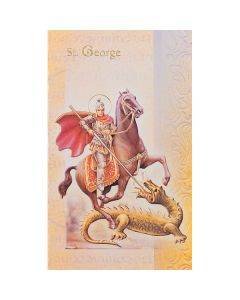 George Mini Lives of the Saints Holy Card