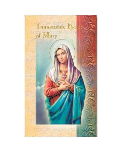 Immaculate Heart Mini Lives of the Saints Holy Card