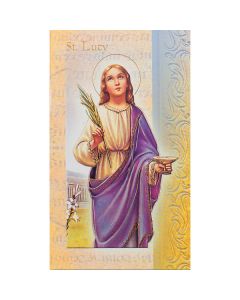 Lucy Mini Lives of the Saints Holy Card