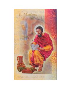 Matthew Mini Lives of the Saints Holy Card