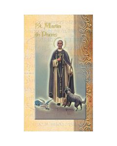 Martin De Porres Mini Lives of the Saints Holy Card
