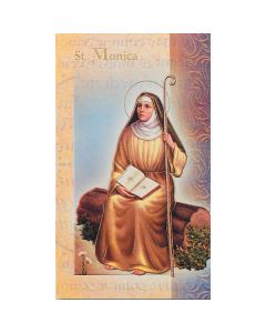 Monica Mini Lives of the Saints Holy Card