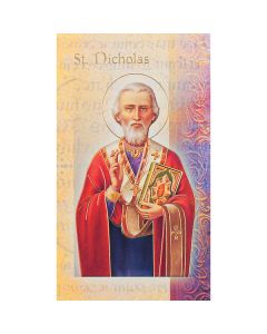 Nicholas Mini Lives of the Saints Holy Card