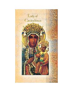 OL Czestochowa Mini Lives of the Saints Holy Card
