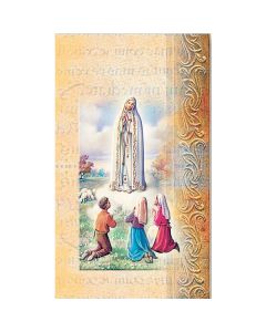 OL Fatima Mini Lives of the Saints Holy Card