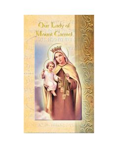 OL Mt Carmel Mini Lives of the Saints Holy Card
