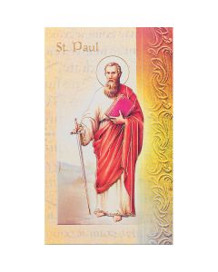 Paul Mini Lives of the Saints Holy Card