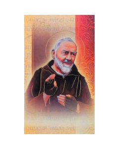 Padre Pio Mini Lives of the Saints Holy Card
