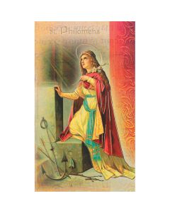 Philomena Mini Lives of the Saints Holy Card