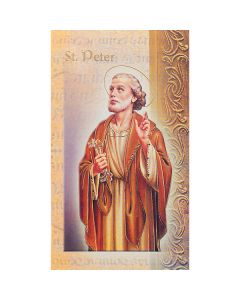 Peter Mini Lives of the Saints Holy Card