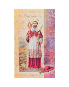 Raymond Mini Lives of the Saints Holy Card