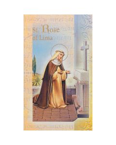 Rose Mini Lives of the Saints Holy Card