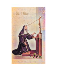 Rita Mini Lives of the Saints Holy Card