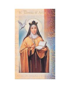 Teresa of Avila Mini Lives of the Saints Holy Card