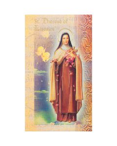 Therese of Liseaux Mini Lives of the Saints Holy Card