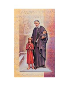Vincent Mini Lives of the Saints Holy Card