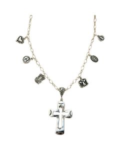 Cross with Charms Pendant