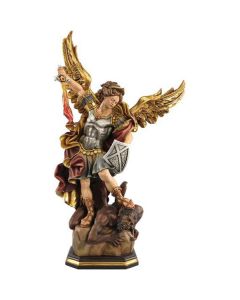 St Michael Woodcarved Statue