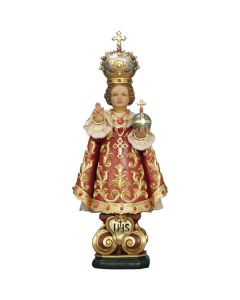Infant of Prague Woodcarved Statue