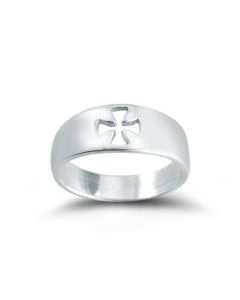 Sterling Silver Cut Out Cross Ring
