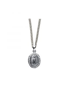 Petite Miraculous Medal with Crystals