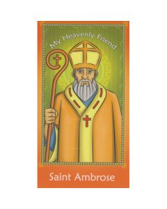 Children's St Ambrose Holy Card