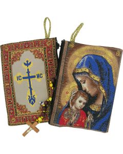 Madonna and Child Tapestry Icon Pouch