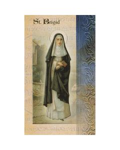 St Brigid Mini Lives of the Saints Holy Card