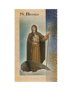 St Brendan Mini Lives of the Saints Holy Card