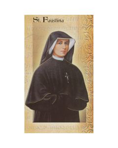 St Faustina Mini Lives of the Saints Holy Card