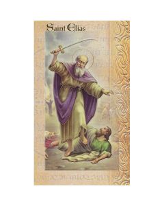 Saint Elias Mini Lives of the Saints Holy Card