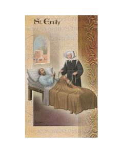 St Emily Mini Lives of the Saints Holy Card